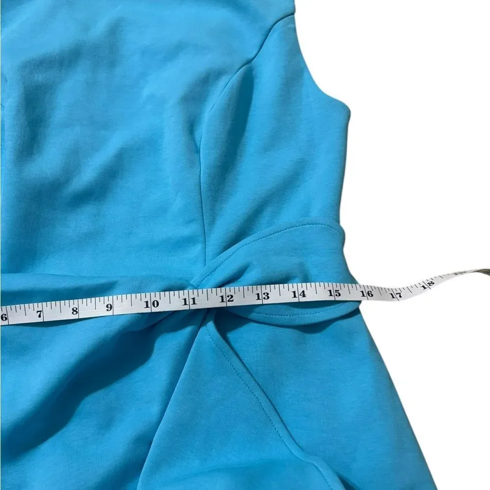 Fehaute Cowl Neck Ruched Cap Sleeve Sheath Midi Dress • Size 6 • - Picture 8 of 12